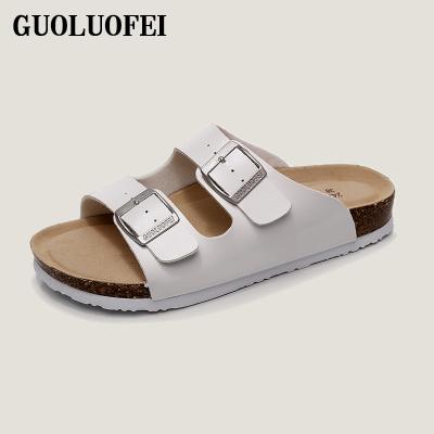 China Cork Sole Flip Flop Beach Flat Shoes Casual Slides Slippers New Summer Anti-odor Women's Sandals for sale