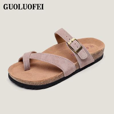 China Wholesale Fashion Trend Women Slippers Buckle-Strap Flip Flops Beach Flat Slippers And Sandals Slippers For Women for sale