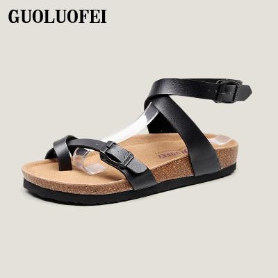 China GUOLUOFEI Anti-Smell Women Shoes Outdoor Sandals Toes Post Jelly Sandal Ankle Strap Sandals for sale