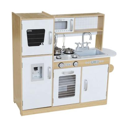 China Bring Joyful To Children Pretend Cooking Toys Wooden Play Kitchen Set For Kids for sale