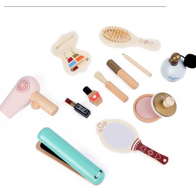 China 2022 Chinese Wooden Toys Children's Makeup Set Princess House Makeup Kit Dressing Table Gifts for sale