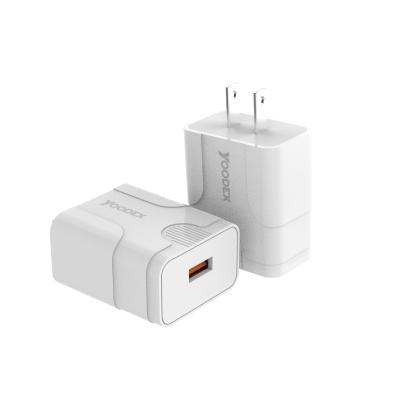 China Quick Mobile Phone Charger QC3.0 Adapter USB Charger With Cable Plug Wall USB Charger Adapter For iPhone Adapter USB Wall Charger for sale