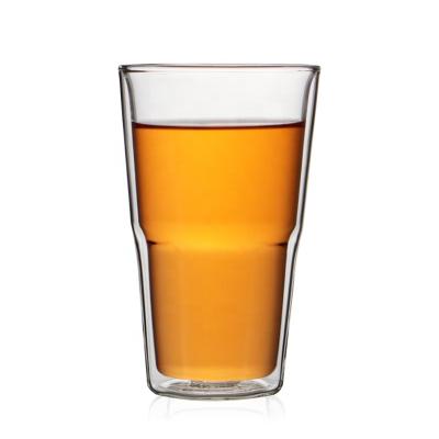 China New 15.5 oz Glass Tumbler Classic/Postmodern Double Wall, High Ball Glass for Beer/Cocktail/Lemonade/Iced Tea for sale