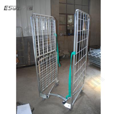 China Stackable Surface Zinc Plating Silver Plating Finish Steel Logistic Container With Large Capacity for sale