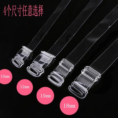 China Comfortable Custom Stock Elastic Removable Spells Strap Bra Silicone Clear Bra Straps Transparent Shoulder for sale