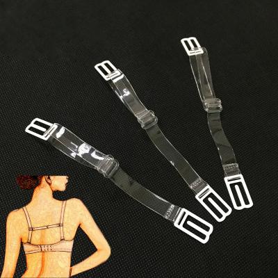 China Comfortable Clear Elastic TPU Shoulder Strap Bra Clear Straps Adjustable Transparent Elastic Shoulder Strap for sale