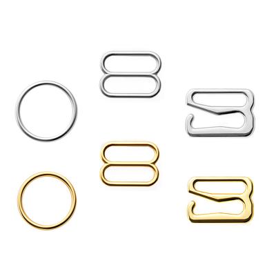 China Bra Accessories 0-8-9 Metal Alloy Stainless Steel Bra Rings And Sliders Eco-Friendly Durable Wholesale Bra Rings And Sliders For Switch for sale