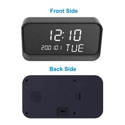 China New Style Home Security Mini HD 1080p Spy Camera IP Wifi Digital CCTV Two Way Audio Wall Clock Hidden Camera for sale