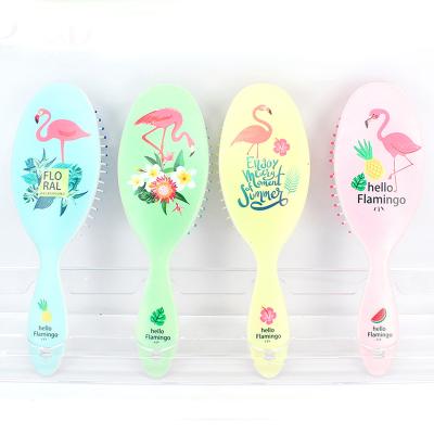 China All Beautiful Simple Clean Witty Men Boys Girls Ladies Color Flamingo Custom Hair Brush Various Action Styles for sale