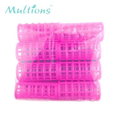 China DIY Hair Curling Stying 3.0cm 8pcs Plastic Pink Hair DIY Styling Hair Roller Curlers for sale