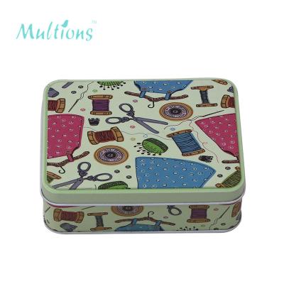 China Hand sewing PDQ promotion item tin box sewing kit, hotel mini sewing kit for sale