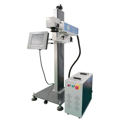 China Air Cooled Flight 30W 55W Automatic Fly Marking System 1064nm CO2 Laser Marking Machine Flow Line Production Line for sale