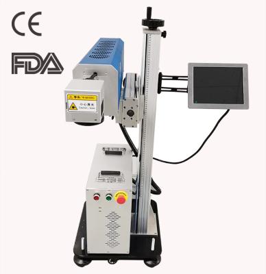 China Synrad 30W 60W CO2 Laser Coding Machine Automatic Fly Marking System Air Cooled Flight Online Laser Marking Machine Flow Production Line for sale