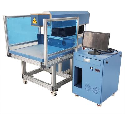 China Air Cooled Dynamic RF Metal Tube CO2 Laser Engraving Machine Denim Paper Wood Marking Dynamic Cutting Large 600x600mm 1200*1200mm Cutting Laser for sale