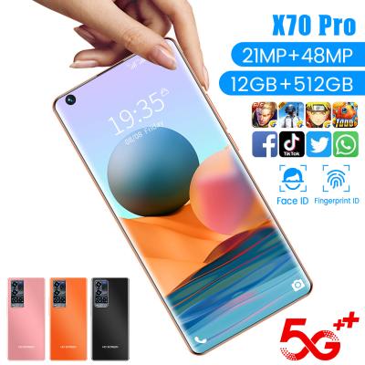 China Global Dual SIM Card X70 RAM12GB+ROM512GB Dual Standby Dual Document Card Android Mobile Phones 7.5inch Pro Super-Big Screen Mobile Phones for sale