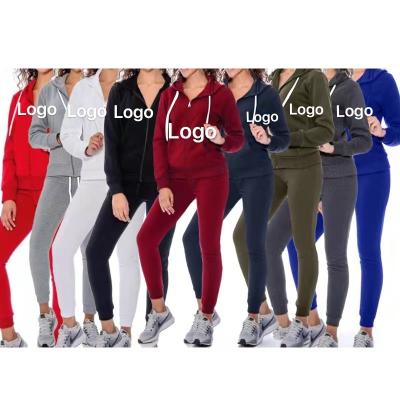 China Custom Hoodie QUICK DRY Tracksuits QUICK DRY LOGO Blank Two Piece Tracksuits Women Clothing Set Fits Casual Sweatsuit Pants for sale