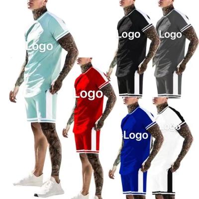 China QUICK DRY Custom Design Fashion Blank LOGO T-shirts Shorts Sportwear Suits Men Set Two Piece QUICK DRY Tracksuit for sale