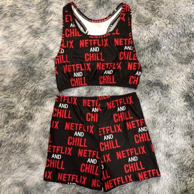 China QUICK DRY Fashion Design Mimore Set Netflix Black Women's Chill ONESIE Dress Two Piece Sets for sale