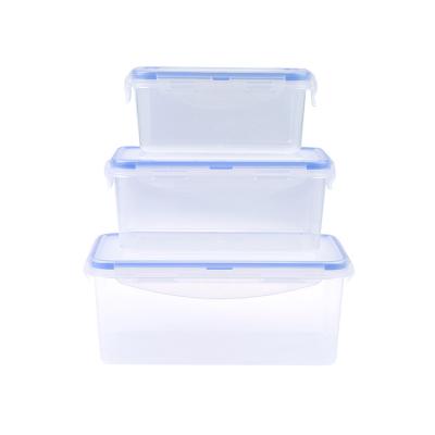 China Home Hotel Restaurant Rectangular mini lunch box refrigerator crisper kitchen bento box plastic storage sealed case set for sale