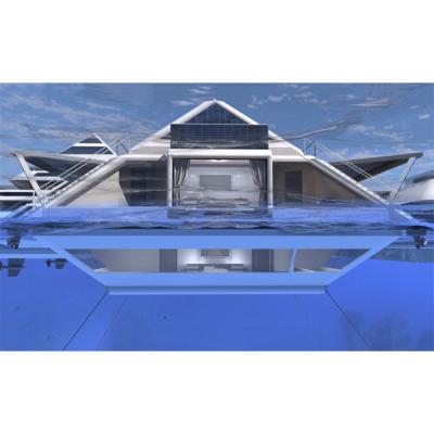 China Modern Luxury Large Water House Floating Construction Floating Project Design for sale