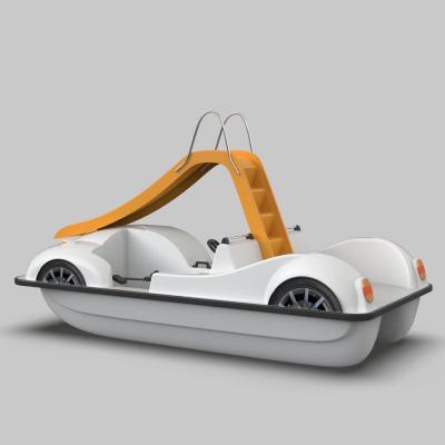 China Environmental Rotational Mold Playing Boat For Sale Pedal Boat 5 Seats Pedal Boat For Family Or Friends Party for sale