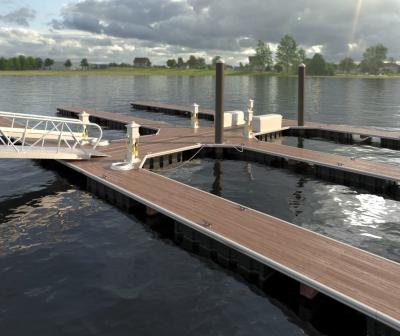 China Deck / Water House Marine Hardware Fittings Floating Dock Marine HDPE Plastic Floating Dock Pontoon System for sale