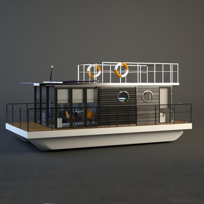 China Eco-Friendly Luxury Floating Houseboat Water Floating Home for sale