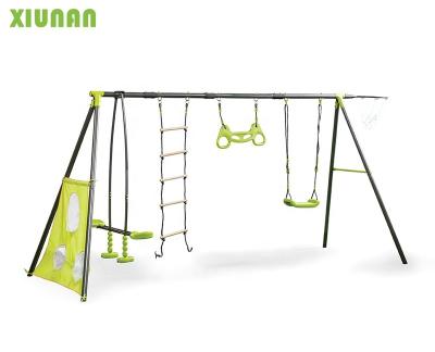 China Outdoor Playset SIX Functions Kids Outdoor Playset Metal Playground Swing Set for sale