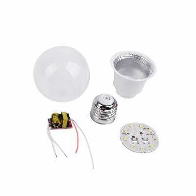 China Factory direct sales residential skd led bulb 5-20W PC aluminum housing cover SMD2835 led chip bulb raw materials for sale