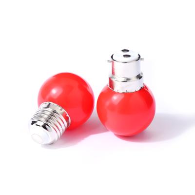 China Morden LED DC12V AC 220V 1W Color Bulb Head Lamp Festival Ball Small Round Outdoor Red Lantern Lamp 1w Decorative Bubble Bubble for sale