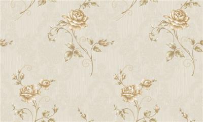 China Papel pintado hermoso del diseño floral de Rose profundamente grabado en relieve con el tamaño del 1.06*15.6m en venta