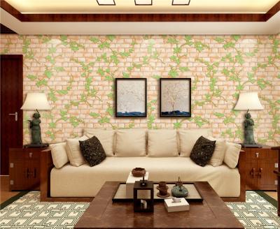 China 3D waterproof PVC wallpaper modern fashion design removeable 2017 new for sale