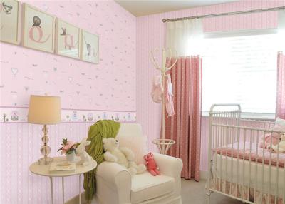 China Warm Removable Home Decor Wallpaper For Baby Girl Nursery , Free Sample for sale