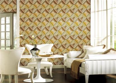 China TV Background 3D PVC Wallpaper Waterproof With Geometric Pattern Design for sale