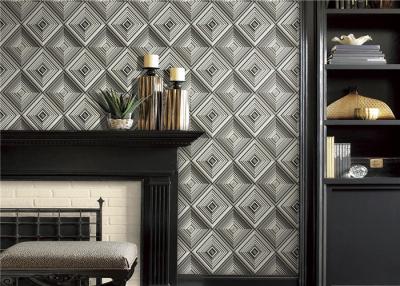 China Eco Friendly 3D Pvc Wallpaper Embossed Brick Effect Wallpaper For Household for sale