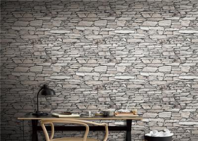 China Removable 3D Brick Wall Wallpaper Bedroom Decoration With Pvc Surface Embossed for sale