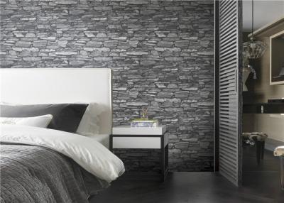 China Fashion 3D PVC Wallpaper Non Toxic , 3d Stone Effect Wallpaper CE SGS Listed for sale