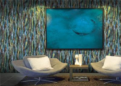 China Fashionable Blue Modern 3d Wall Covering / Wallpaper For Wall Decoration for sale