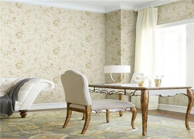 China Damask Flower Pattern Wallpaper House Decor With American Style , Eco Friendly for sale