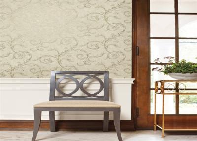 China Washable PVC Waterproof Wallpaper / Beautiful Floral Removable Wall Coverings for sale