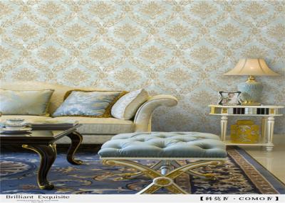 Κίνα Βινυλίου Damask PVC αδιάβροχο ύφος της Ιταλίας ταπετσαριών Strippable για το καθιστικό προς πώληση