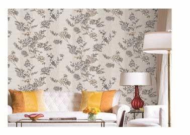 China Waterproof PVC Vinyl Wallpaper European Flower Design Fashion Style for sale