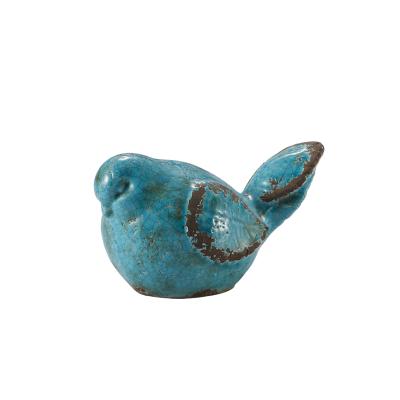 China Elegant High Quality Home Accessory Bird Shape Ceramic Blue Home Decoration Ornaments for sale