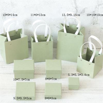 China Handmade light green jewelry craft paper jewelry box packaging earrings gift box/bracelet box/watch for sale