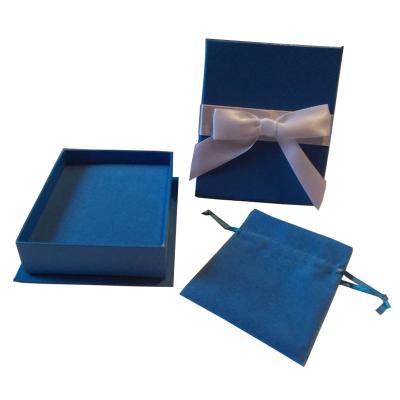 China Handmade Jewelry Gift Box Bracelet Necklace Box Bridesmaid Gift Wedding Quality Box With Pouch Gift Wrapping for sale