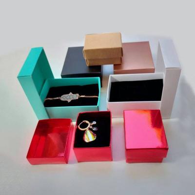 China Handmade Necklace Ring Gift Boxes Velvet Lined Jewelry Brooch Cuff Links Earrings Boxes Full Cardboard Boxes for sale