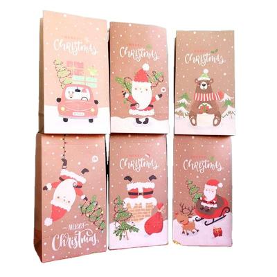 China Handmade Christmas Food Cookies Bread Wrapping Paper Printed Paper Bags Custom Logo Mail Envelope Bag Kraft Paper Bag for sale