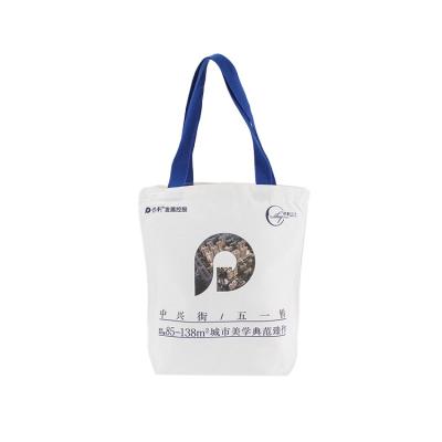 China 100% Plain White Empty Cotton Canvas Tote Bag Logo Cheap Reusable Shopping Bags Printing Custom Wholesale Eco-friendly for sale