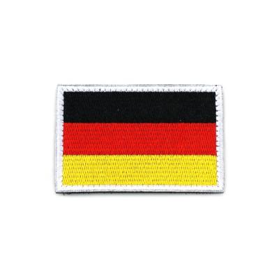 China VastGifts Handmade Custom Personalized Various Country Flag Design Iron On Backing Embroidery Patches For Apparel for sale