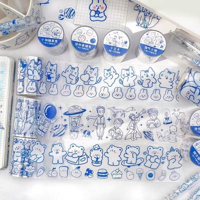 China DIY VastGifts Factory Direct Custom Transparent Waterproof Printed Washi Tape for DIY for sale